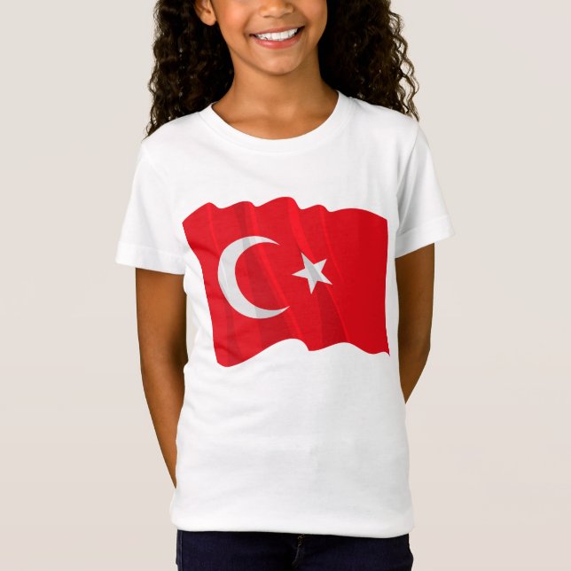T-shirt turco das meninas da bandeira (Frente)