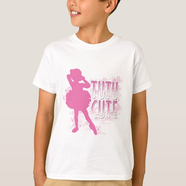T-shirt Tutu bonito (rosa) (Frente)