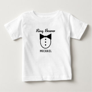 T-shirt Tux Ring Bearer de Casamento Personalizado
