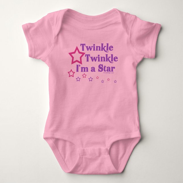 T-shirt Twinkle Twinkle Eu sou uma Estrela (Frente)