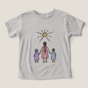 T-shirt Twinkle Twinkle Pequena Viagem de Estrelas Rhyme