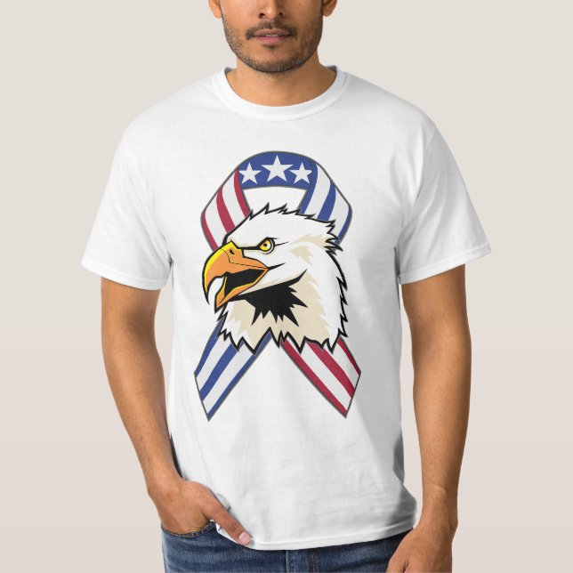 T-shirt U.S. Bandeira patriótica de Eagle (Frente)