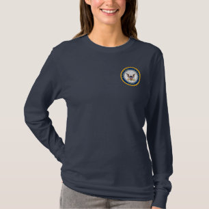 T-shirt U.S. Emblema do marinho do marinho  