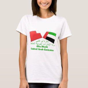 T-shirt UAE & azulejos da bandeira de Abu Dhabi
