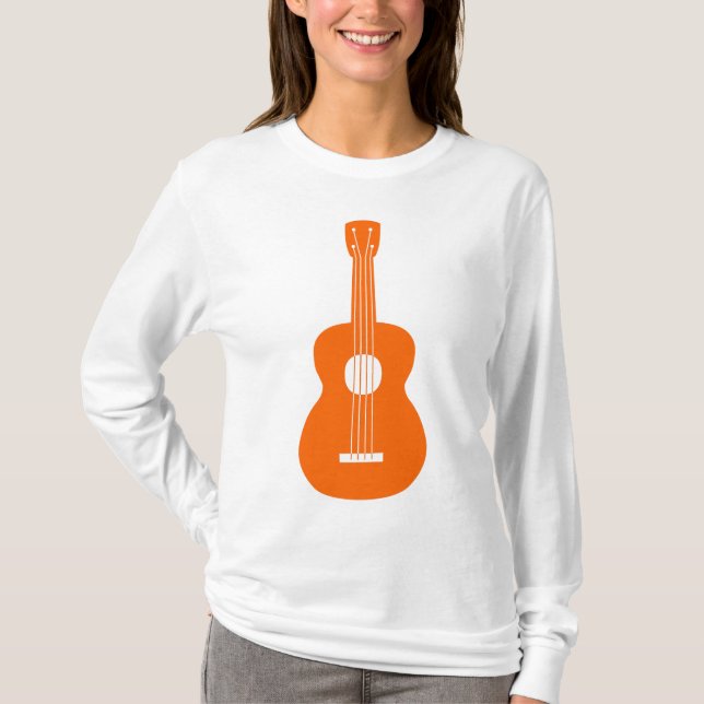 T-shirt Ukulele - Laranja (Frente)