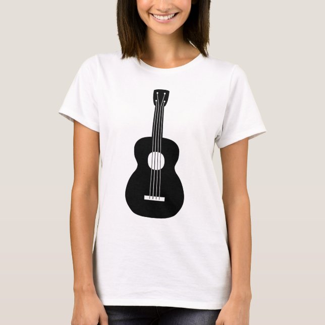 T-shirt Ukulele - Preto (Frente)