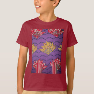 T-shirt Última Arte de Padrão de Moda Tradicional de Onda 