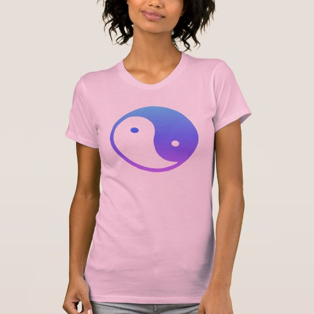 T-shirt ultravioleta de Yin Yang (Frente)