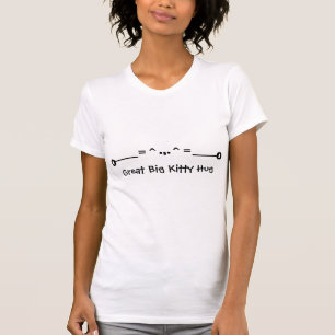 T-shirt Um abraço em linha do gatinho
