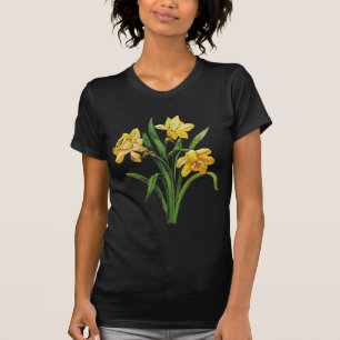T-shirt Um anfitrião dourado de Daffodils bordados