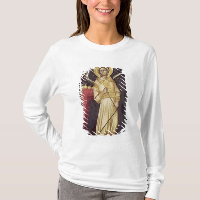T-shirt Um anjo com um demónio em uma corrente (Frente)