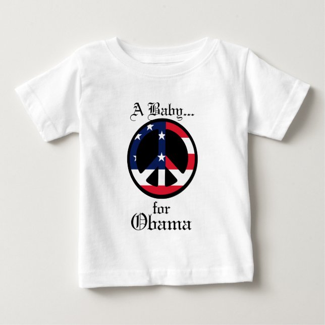 T-shirt Um bebê para Obama (Frente)