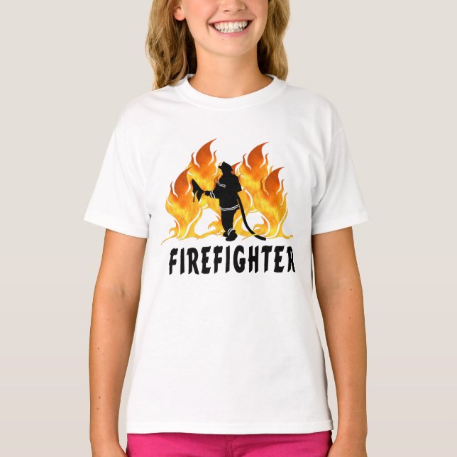 T-shirt Um bombeiro arde (Frente)