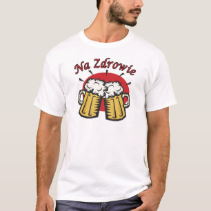 T-shirt Um Brinde Zdrowie Com Perucas De Cerveja