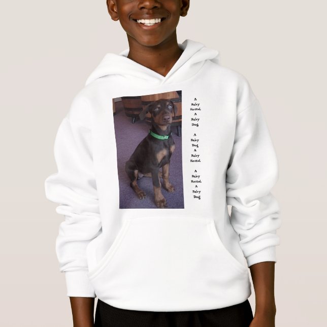 T-shirt Um cão do bebê, verde (Frente)