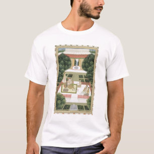 T-shirt Um casal em um jardim que escuta a música com