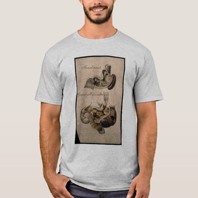 T-shirt Um cheio do estômago do socialismo (Frente)