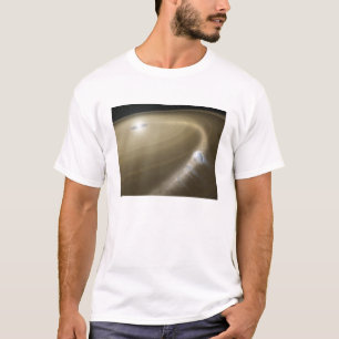 T-shirt Um cometa que está sendo rasgado aos fragmentos e