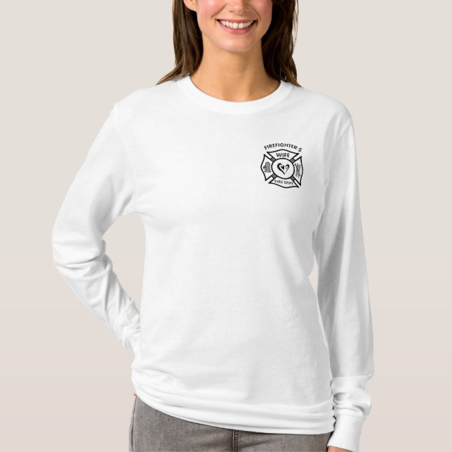 T-shirt Um coração maltês da esposa dos (Frente)