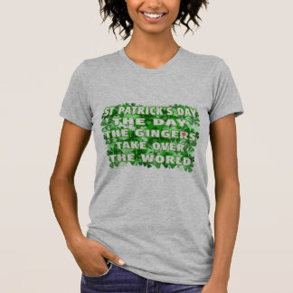T-shirt Um dia de Dia- de Patricks da rua os gengibres