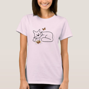 T-shirt Um gato do Doodle