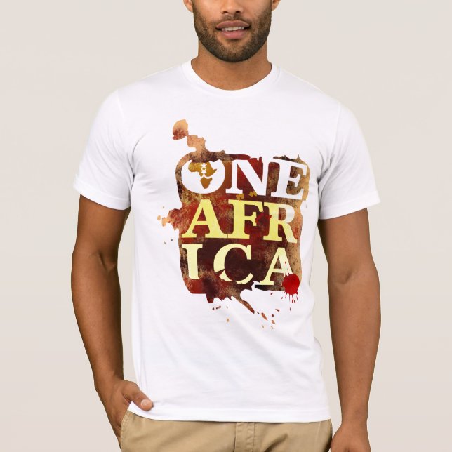 T-shirt Um Grunge de África (Frente)