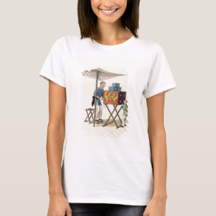T-shirt Um homem com uma Raree-Mostra, chapeia 10 'do