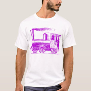 T-shirt Um homem e seu trem - Roxo