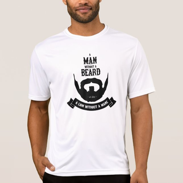 T-shirt Um homem sem uma barba (Frente)
