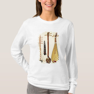 T-shirt Um huqin e um arco, um sheng, um sanxian e um