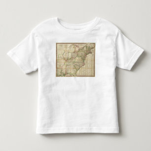 T-shirt Um mapa das estradas, dos canais e do barco do