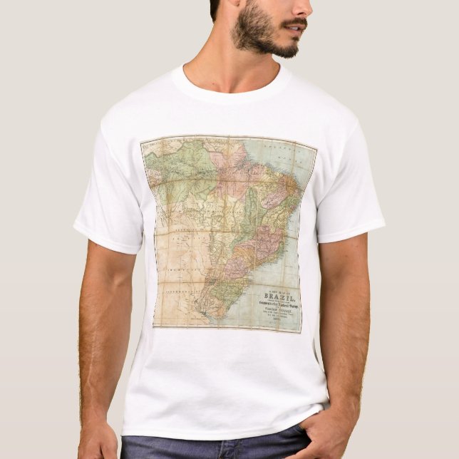 T-shirt Um mapa novo de Brasil (Frente)
