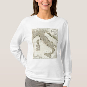 T-shirt Um mapa novo de Italia com as ilhas de Sicília