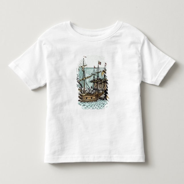 T-shirt Um navio de tesouro espanhol (Frente)