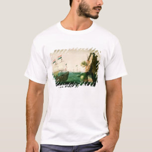 T-shirt Um navio mercante holandês fora de uma costa