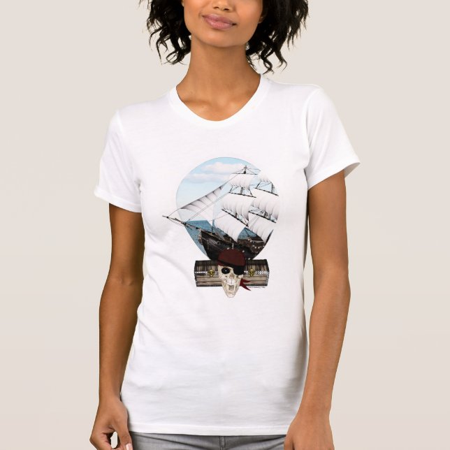 T-shirt Um navio pirata (Frente)