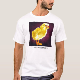 T-shirt Um pintinho com cérebros…