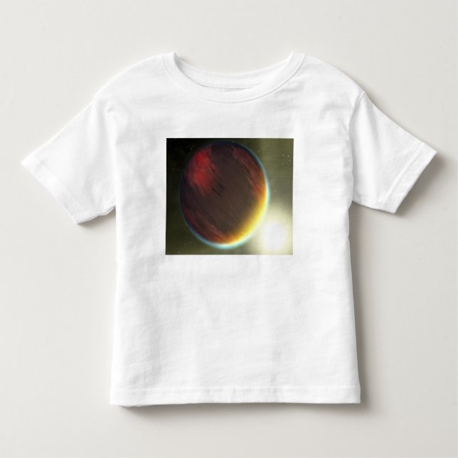 T-shirt Um planeta como Júpiter nublado que orbita (Frente)