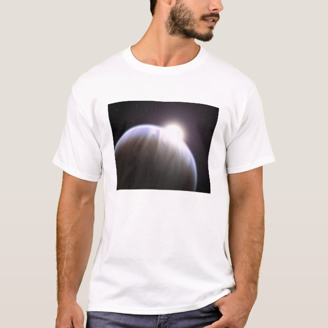 T-shirt Um planeta extrassolar com sua estrela-mãe (Frente)
