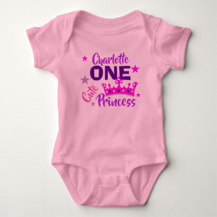 T-shirt Um primeiro aniversario princesa bonito personaliz
