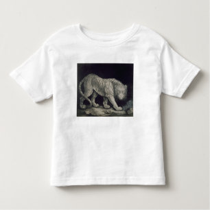 T-shirt Um tigre Prowling (lápis no papel)