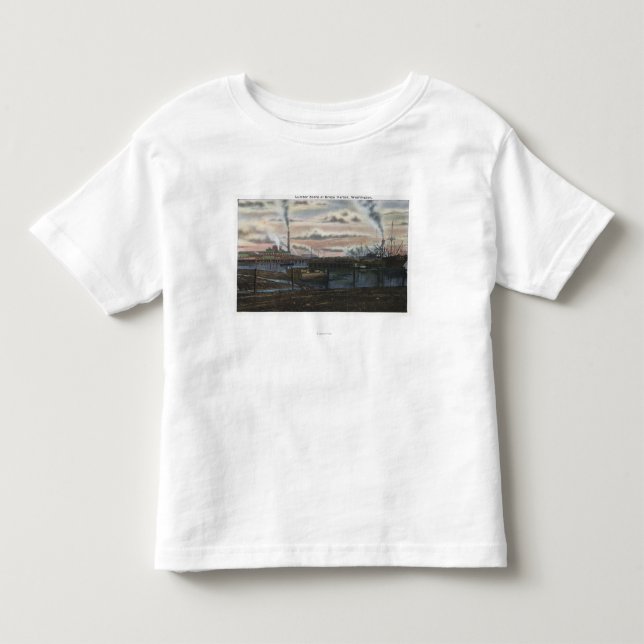 T-shirt Uma cena da madeira serrada (Frente)