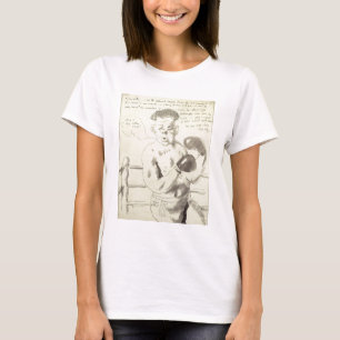 T-shirt Uma coleção de oito ilustrou letras a seu F