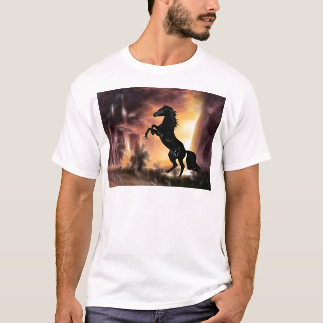 T-shirt Uma criação de cavalos frisesianos (Frente)