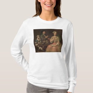 T-shirt Uma família de três no chá, c.1727