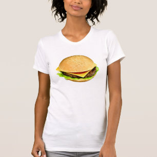 T-shirt Uma grande foto de cheeseburger suculenta