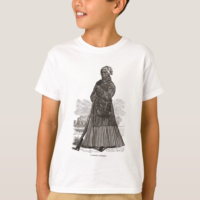 T-shirt Uma imagem do woodcut de Harriet Tubman, antes de (Frente)