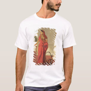T-shirt Uma menina de dança indiana com um cachimbo de