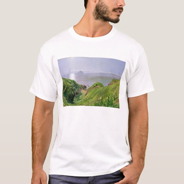 T-shirt Uma opinião Ailsa Craig e a ilha de Arran, 1860 (Frente)