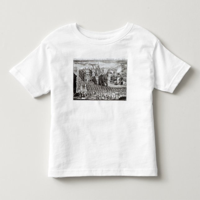 T-shirt Uma perspectiva da cidade e do porto (Frente)